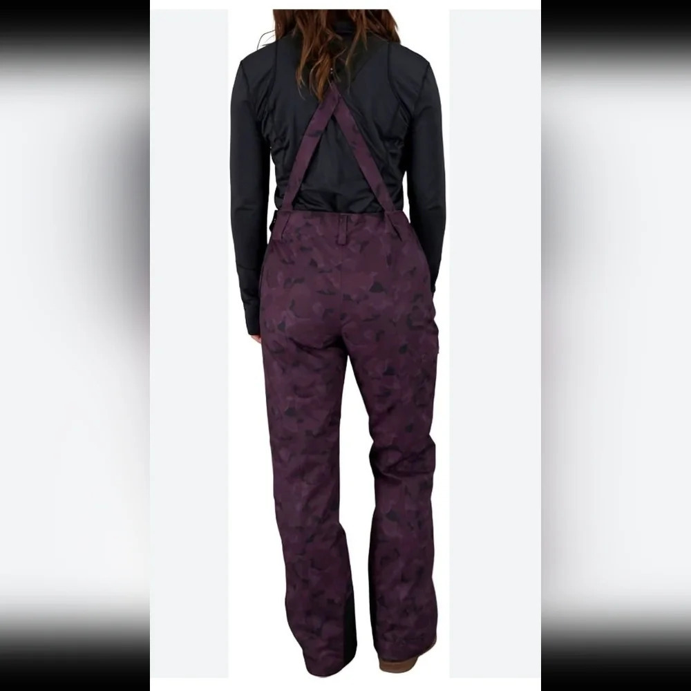 Obermeyer Malta bib overalls jumpsuit in magnetic camo Purple Size 12